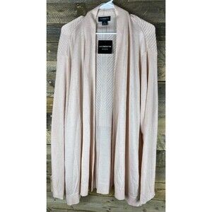 Liz Claiborne Women’s Plus Sz 4X  Pink Soft Open Front Cardigan NWT